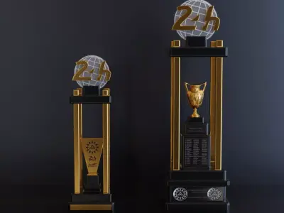 Racing Trophy - 24hrs of Le Mans Trophy Low-poly 3D model