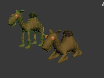 toon camel 3D model