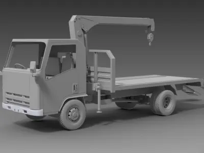 Truck Mounted Crane Heavy Duty 3D model
