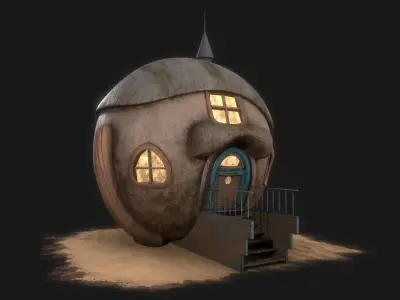 cottage Low-poly 3D model buy