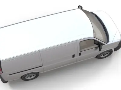 Generic industrial van Low-poly 3D model