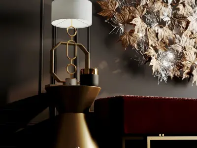 Large decorative wall lamp  3D model