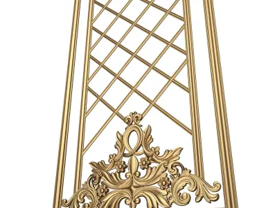 Boiserie Carved Decoration Panel 018 Low-poly 3D model