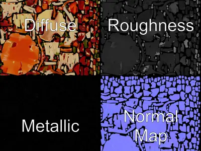 Strawberry Panna Cotta Dessert model pack Low-poly 3D model