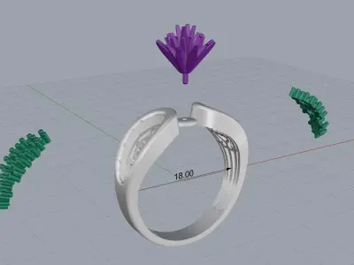 ring woman  3D print model 84