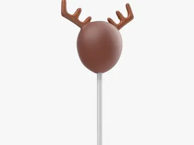Cake Pop Deer Low-poly 3D model