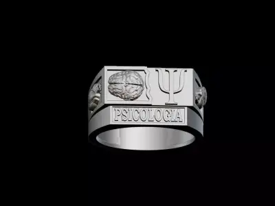 anel de formatura de psicologia 3D print model
