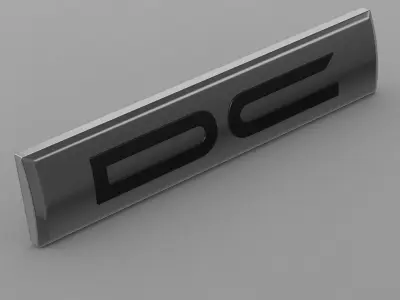 dc  logo 3D model