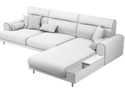 Ikea Langaryd L Shaped Sofa  3D model