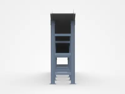 Stainless Inclined Washdown Elevator Conveyor 3D model