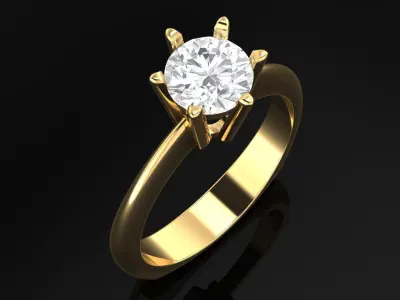  solitaire ring 3dmodel 3dprint Free 3D print model