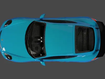 Porche Cayman GT4 Rigged 3D model