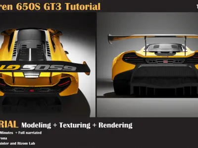 McLaren 650S GT3 Tutorial  3D model