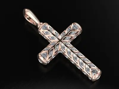 Cross 3DM STL OBJ model for 3D printing and CNC 3D print model