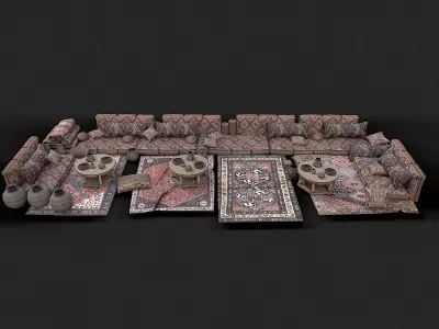 Old Traditional Eastern Nomads Tent 2 Low Poly PBR Low-poly 3D model