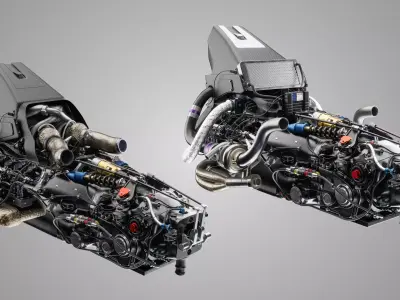 Twin Turbo Hybrid V8 LMH LMDh Engine - Exhaust Layout Pack