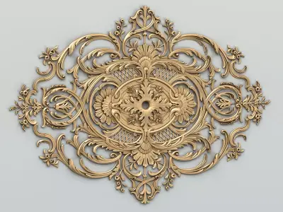 Carved decor central 042 3D model