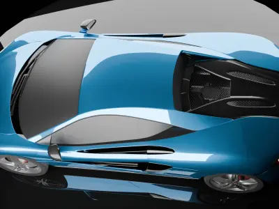 McLaren 750s spider 2024 in parking lot Low-poly 3D model