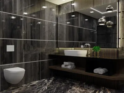 Luxury Bathroom 3D Model 3D model