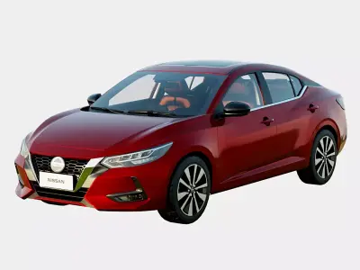 Nissan Sentra 2021 SR Spec Low-poly 3D model