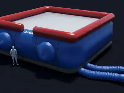 Inflatable Jumping Big Air Bag Low-poly 3D model