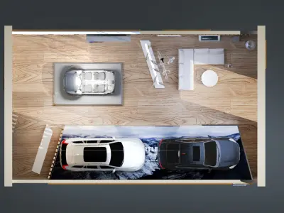 volvo pop up store  booth 3D model