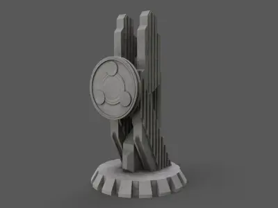 PBR Modern Monument and Memorial B Low-poly 3D model