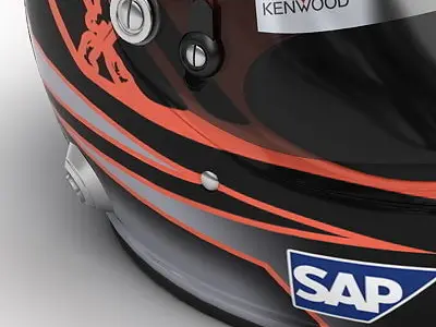 Helmet F1 2009 Heikki Kovalainen 3D model