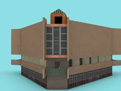 Yerevan Chess House Low-poly 3D model
