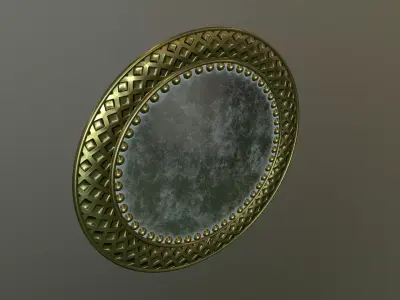 Fancy Old Mirror - PBR  Free low-poly 3D model