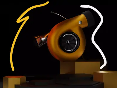 Golden Turbo 3D model