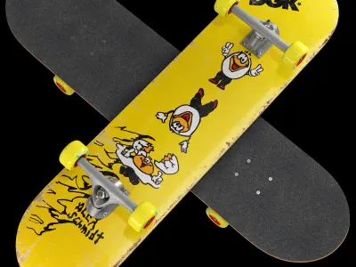 Skateboard set 003 3D model
