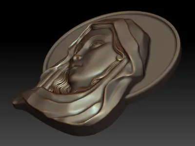 Virgin Mary 11 3D print model
