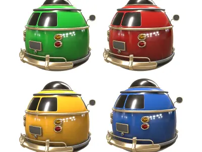 Stylized car 3d model Low-poly 3D model