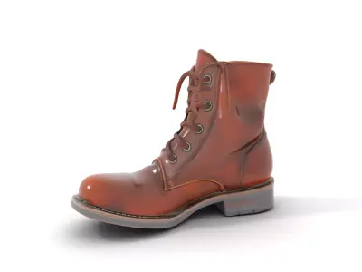 Classic Leather Boot model pack Low-poly 3D model
