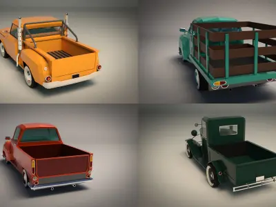 Low Poly Pickup Pack 01