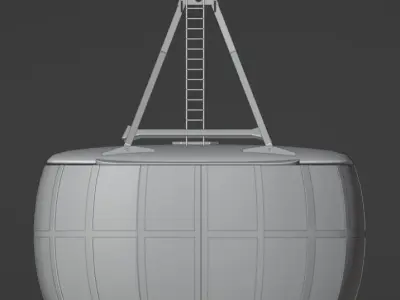 Cable car vehicle from Rio de Janeiro Brazil 3D model