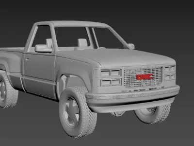 GMC Sierra 1997 Regular Cab 3D print model
