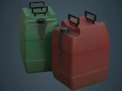 Fuel Can 8B Low-poly 3D model