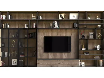 Contemporary Living Room TV Unit  3D model