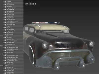 Futuristic flying car 4 3D model