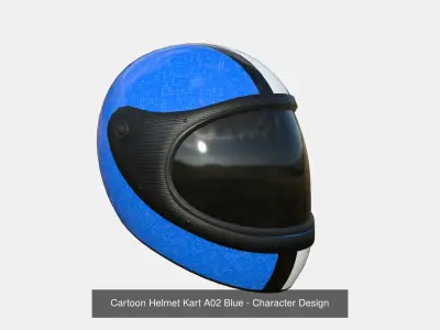 10 Cartoon Helmets Kart A - Character Design 3D Model Pack