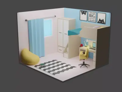 Child Room 13 Low-poly 3D model
