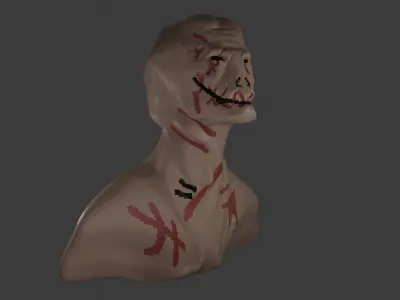 Demon Head       horror creepy 2 Free low-poly 3D model