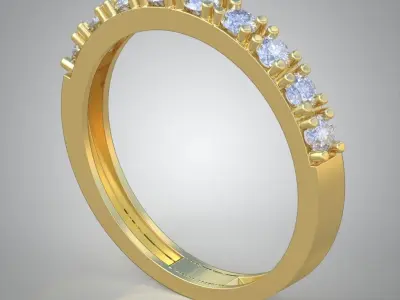 Diamond ring 0549 3D printable model Free 3D print model