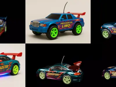 Controled Car bundle 1 pack 100 glb 3D model