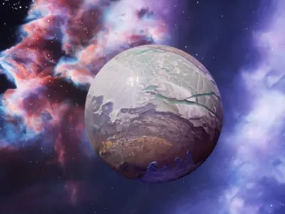 UE5 - 70 8K PBR Planets - 9 8K Stardust Skydomes 3D model
