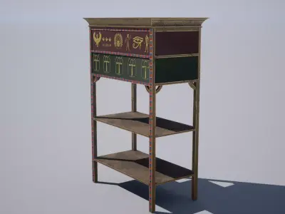 Egyptian table Low-poly 3D model