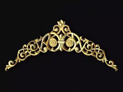 Central decor ornament for furniture 3D model 257