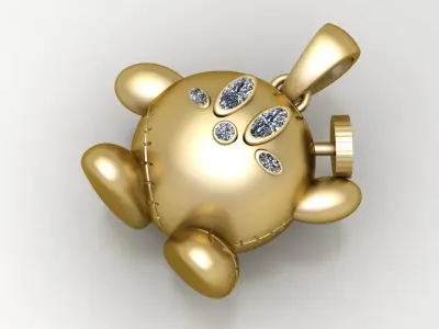 PANDORA RABBIT PENDANT 3D PRINTABLE MODEL  3D print model